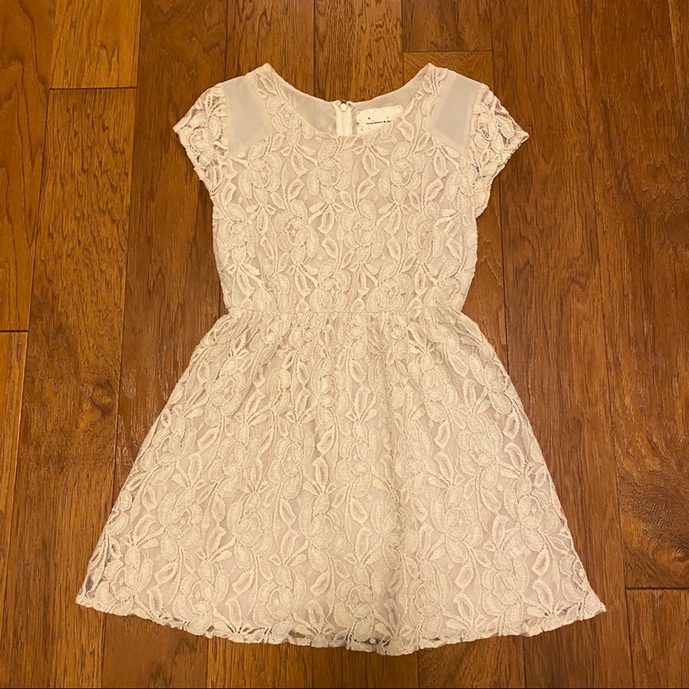 Anthropologie Ivory Lace Dress